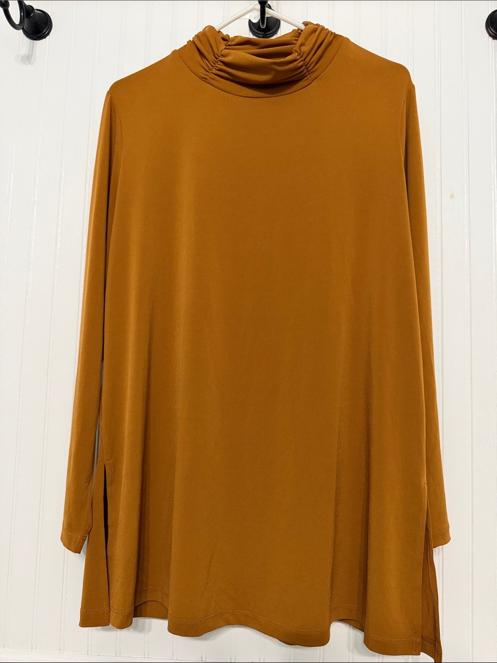 Susan Graver L Essentials Liquid Knit Mock Neck Tunic NWOT